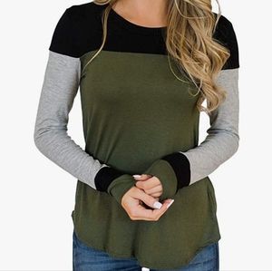 BOGO!!!! Long sleeve Tri Color Shirt